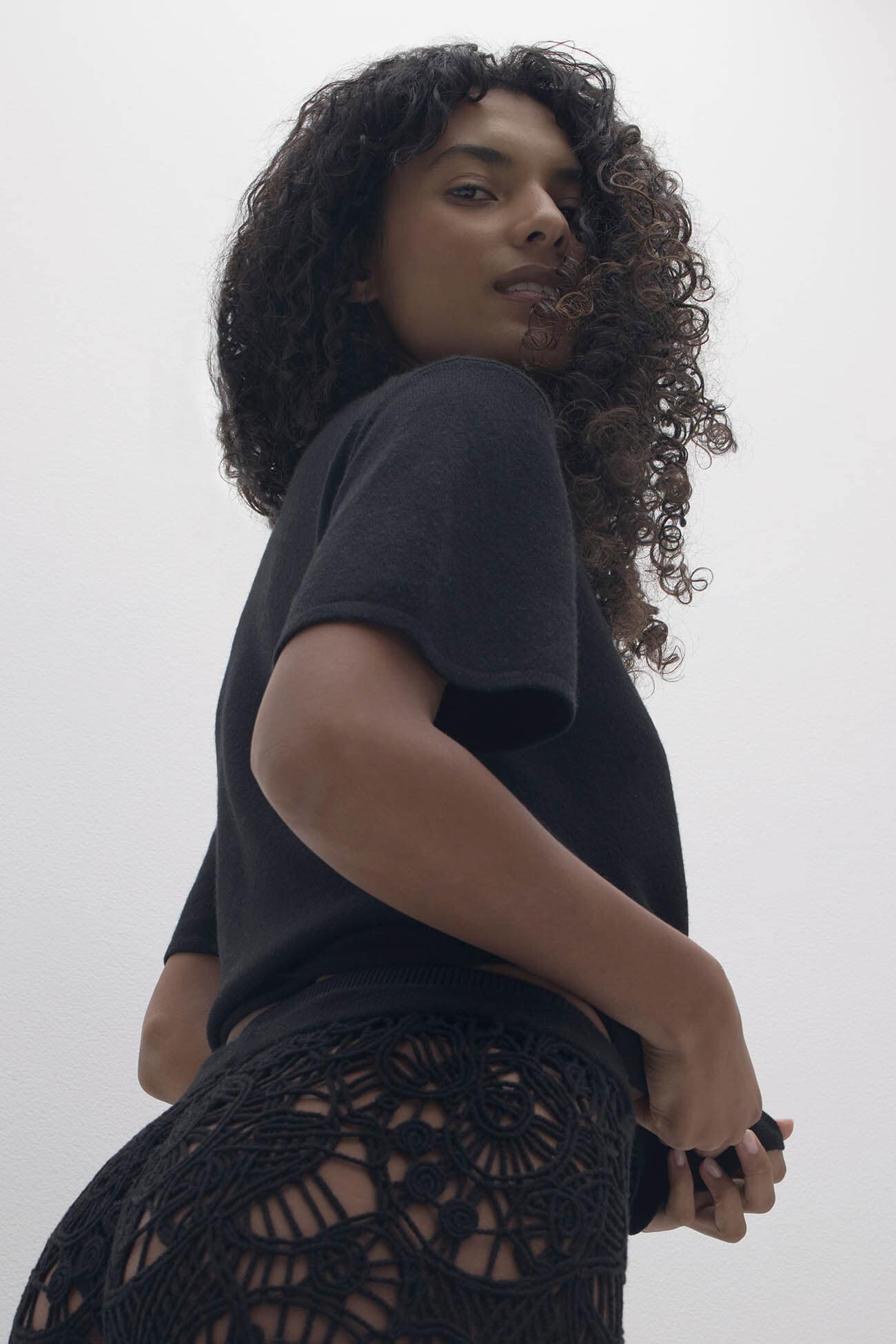 LORRAINE CROCHET CASHMERE BLEND PANT