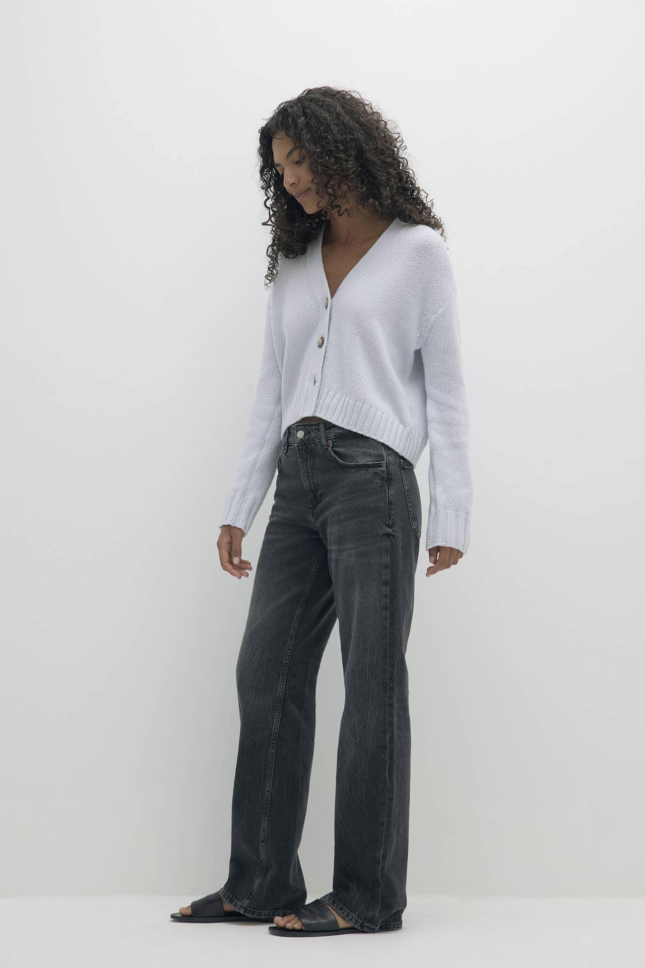 GENEVIEVE ORGANIC CASHMERE BLEND CARDIGAN