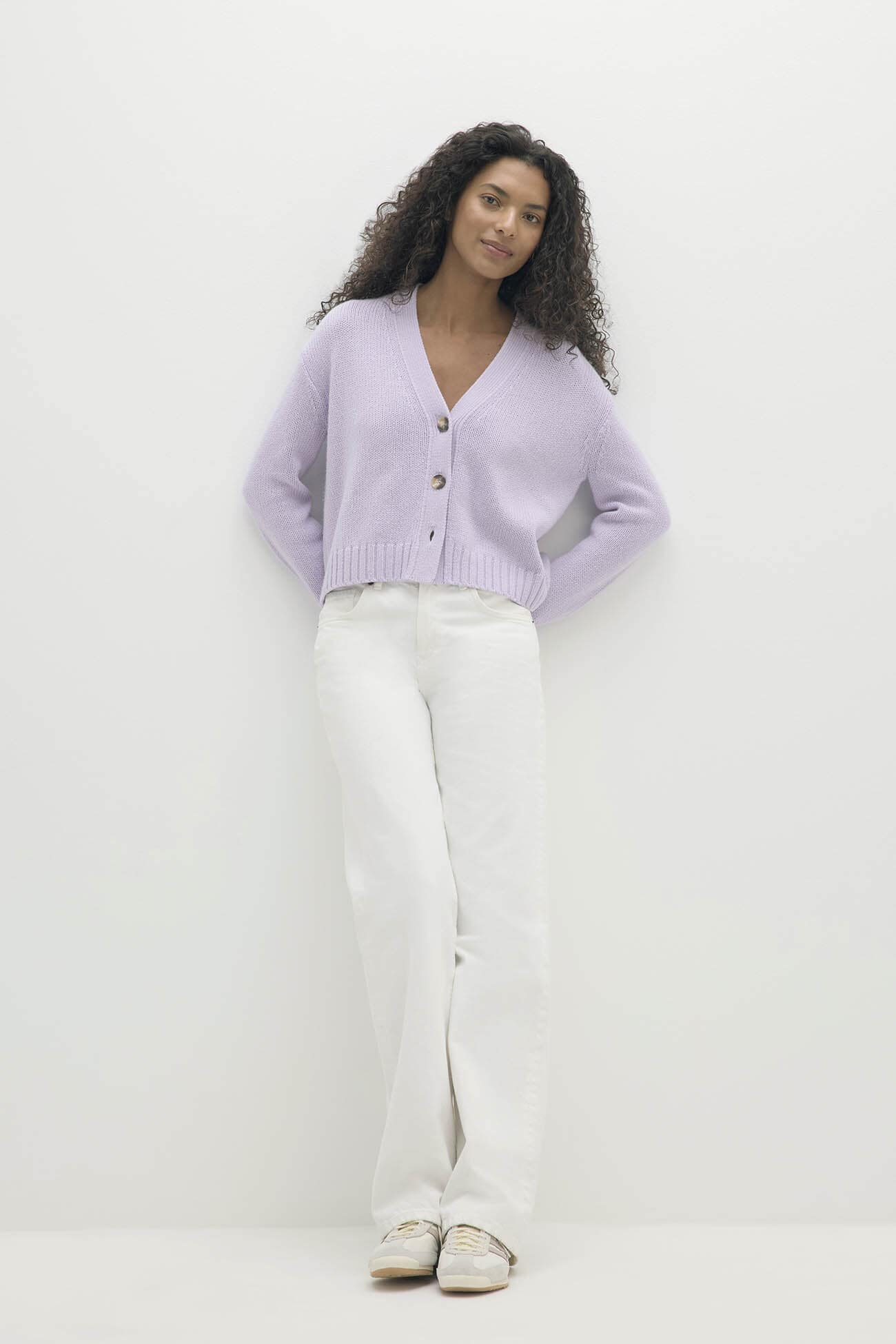 GENEVIEVE ORGANIC CASHMERE BLEND CARDIGAN