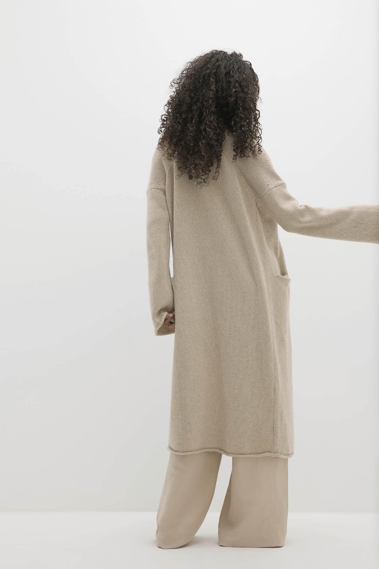 HARRIET LONGLINE ORGANIC CASHMERE BLEND CARDIGAN