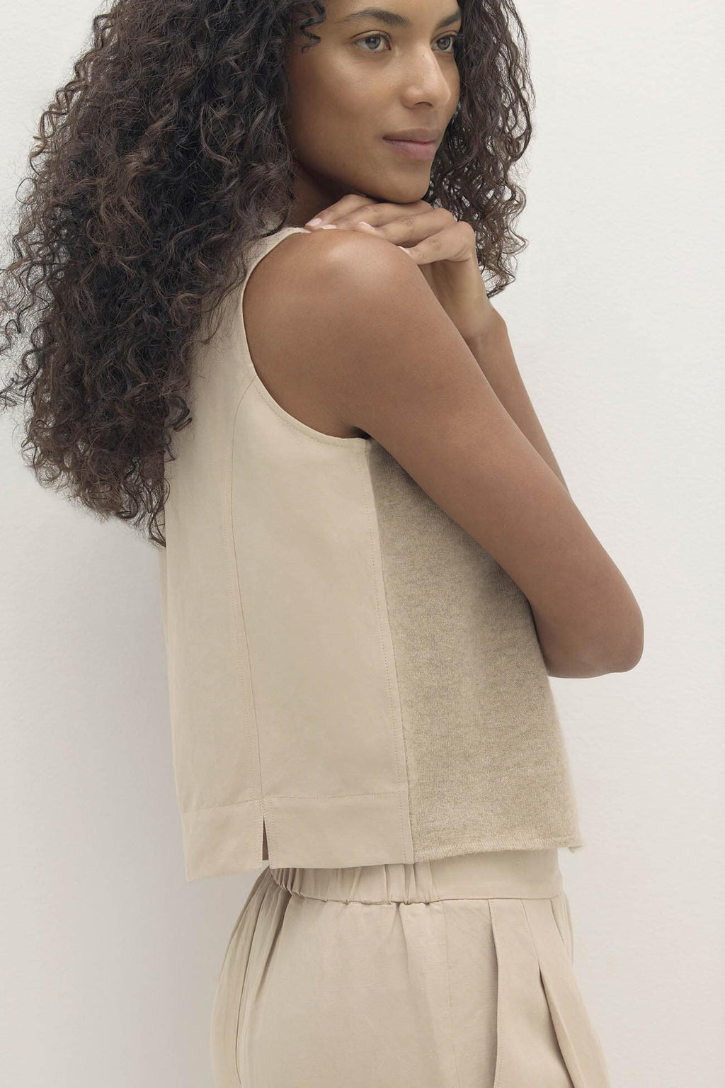 VERONICA CASHMERE BLEND BUTTON-UP VEST