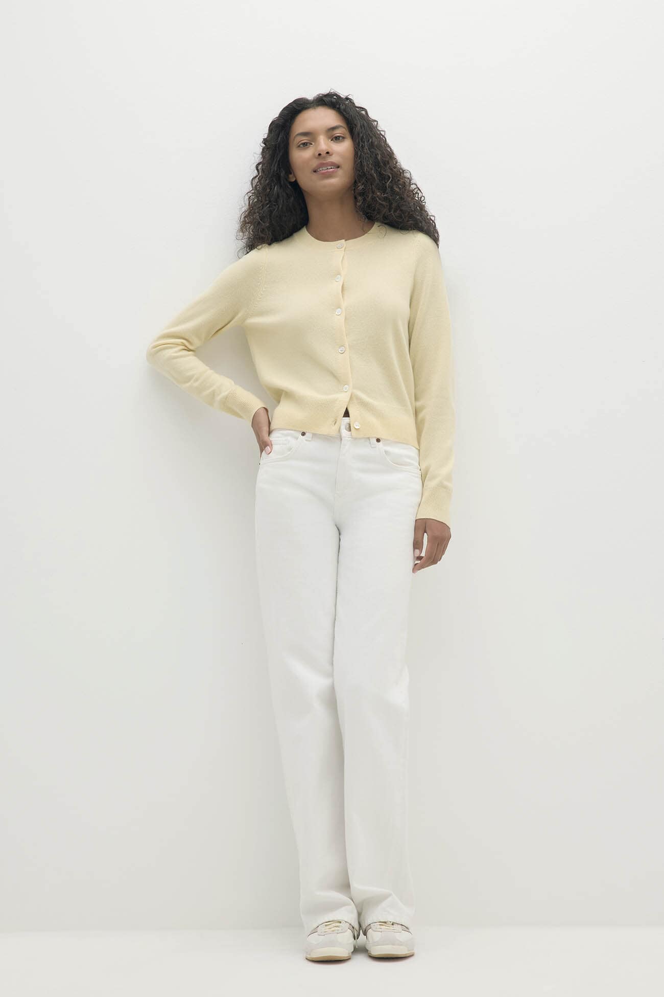 JAYLA BUTTON-UP CASHMERE CARDIGAN