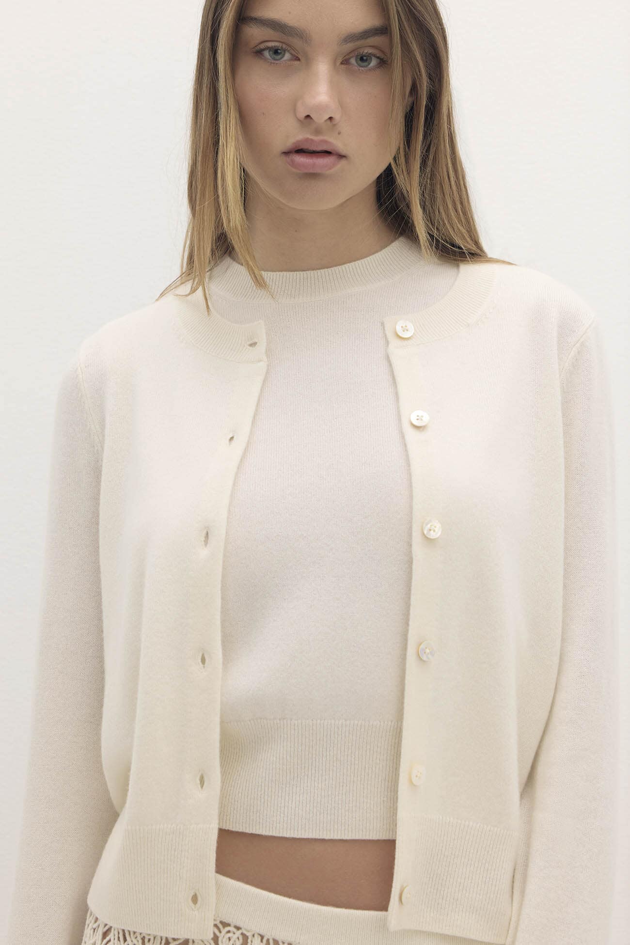 JAYLA BUTTON-UP CASHMERE CARDIGAN