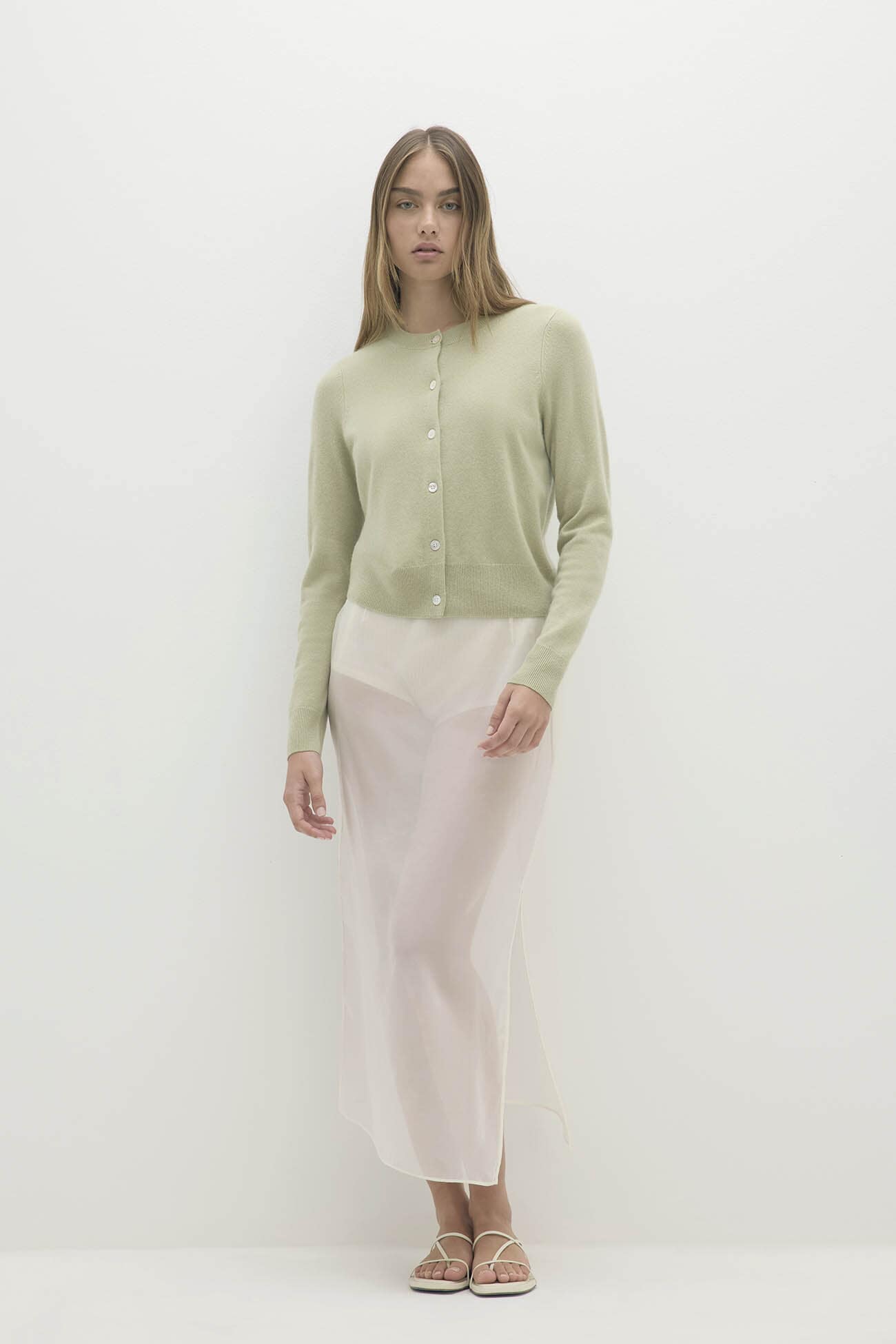 JAYLA BUTTON-UP CASHMERE CARDIGAN