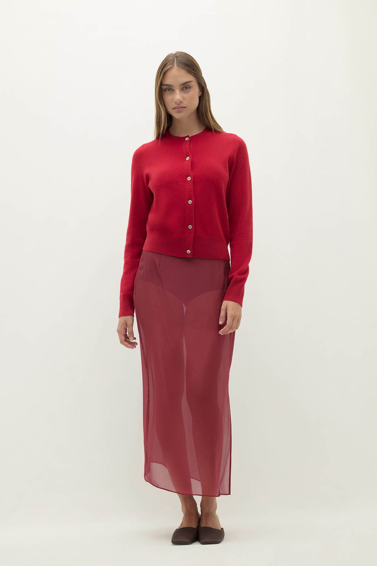 JAYLA BUTTON-UP CASHMERE CARDIGAN