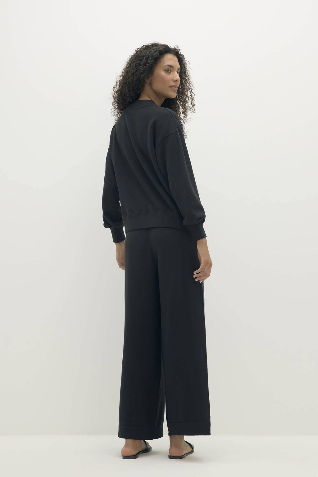 BIANKA COTTON CASHMERE CREWNECK PULLOVER