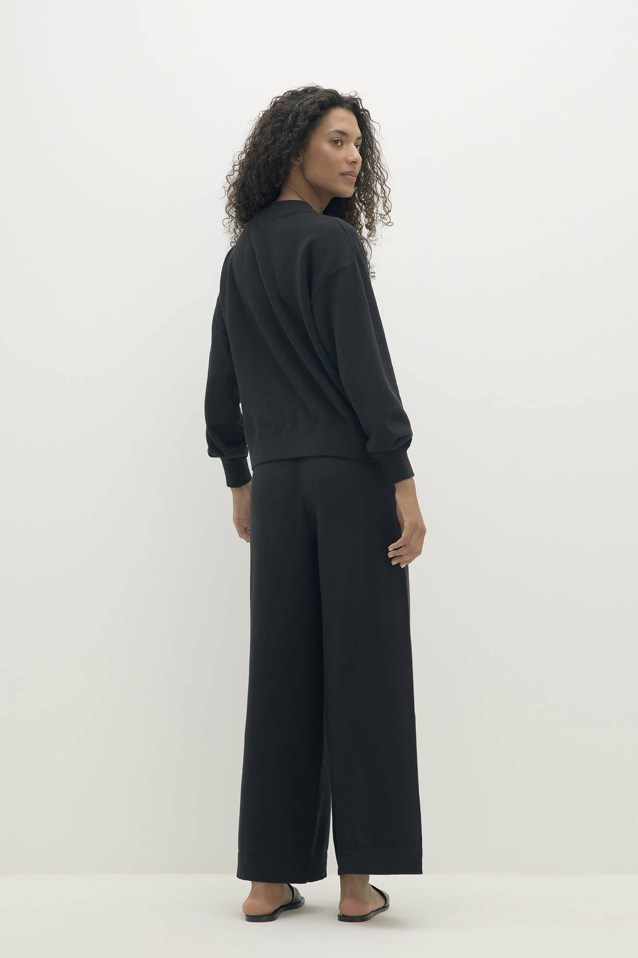 BIANKA COTTON CASHMERE CREWNECK PULLOVER