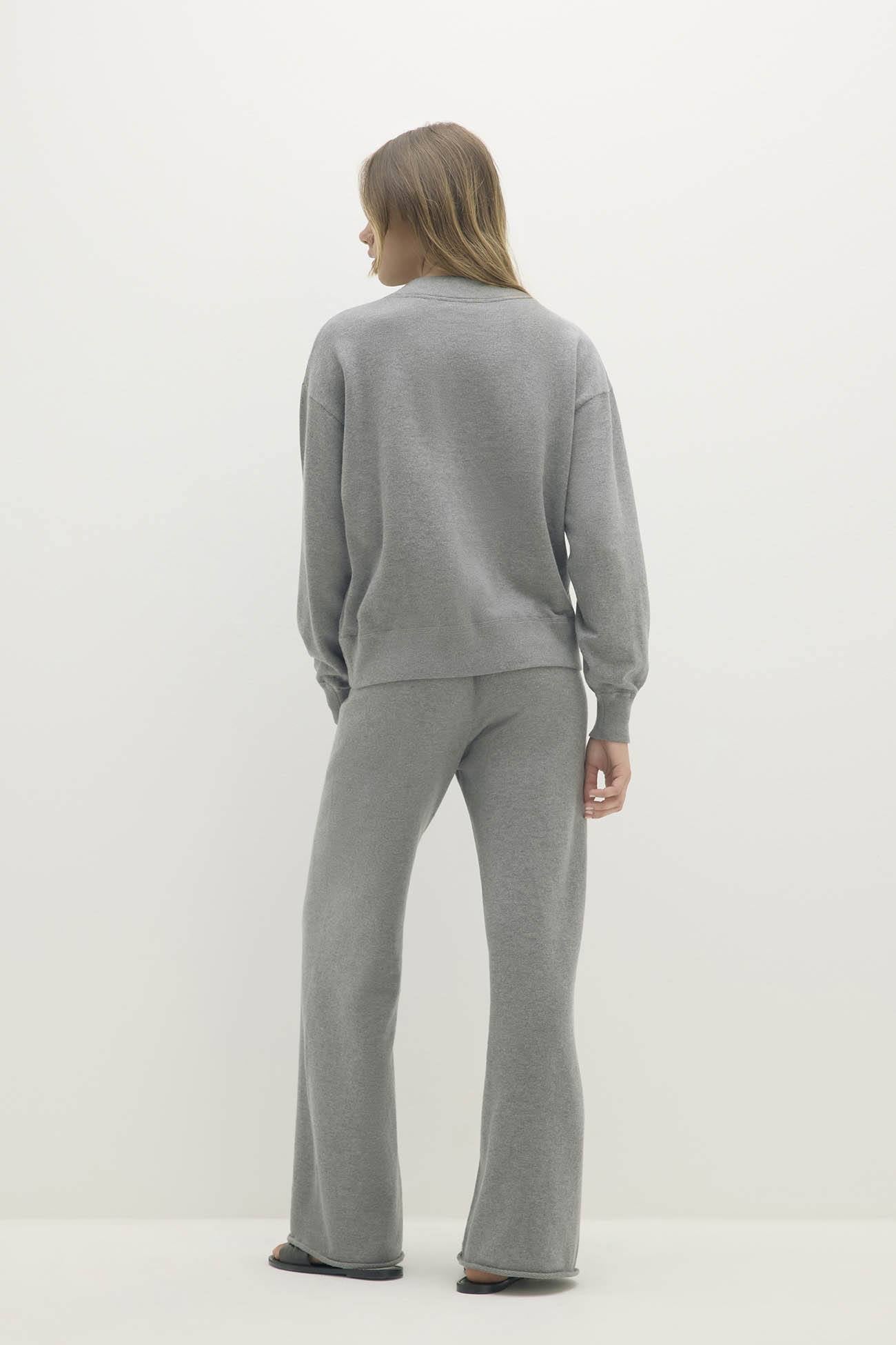 BIANKA COTTON CASHMERE CREWNECK PULLOVER