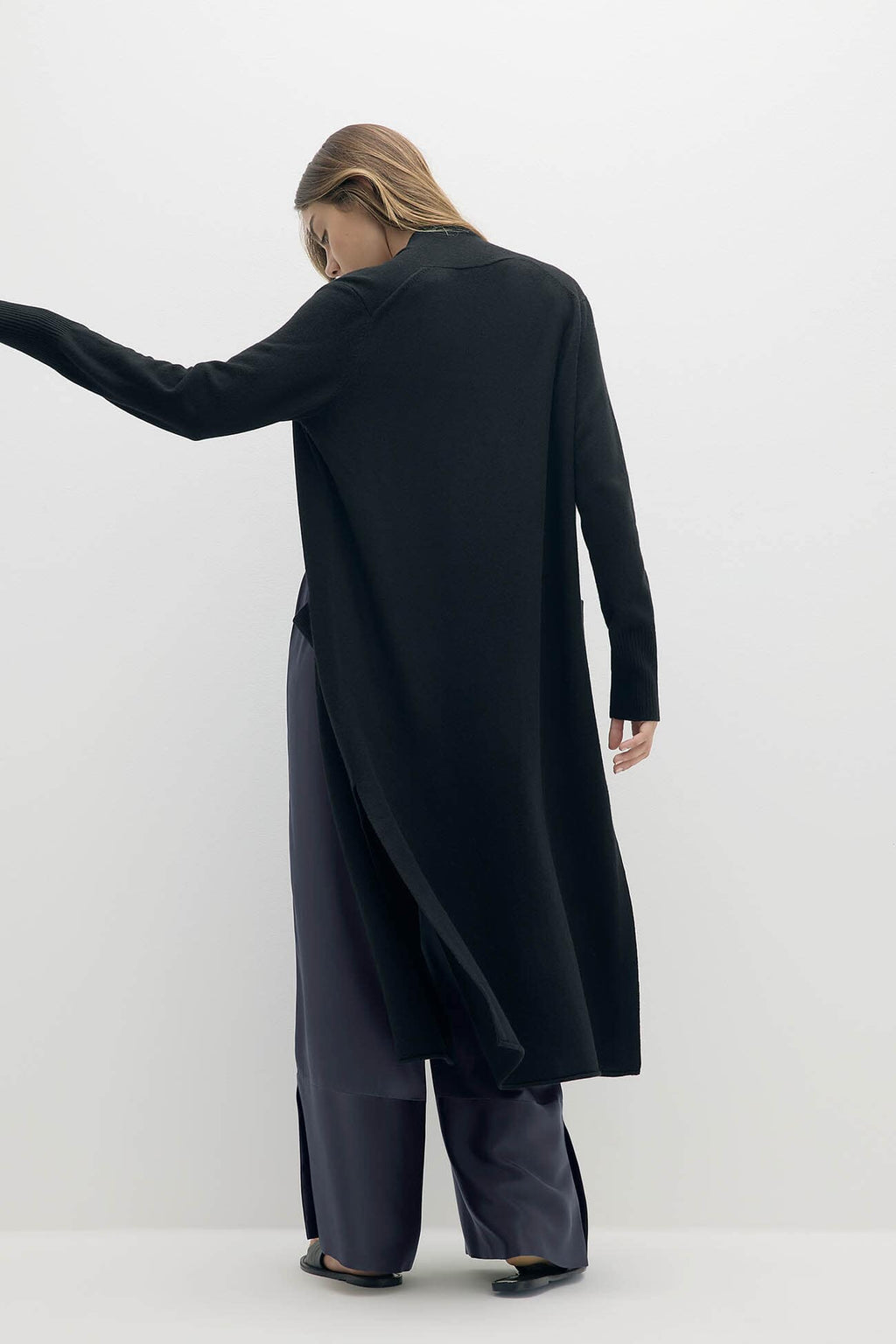 CARMELA LONGLINE CASHMERE CARDIGAN