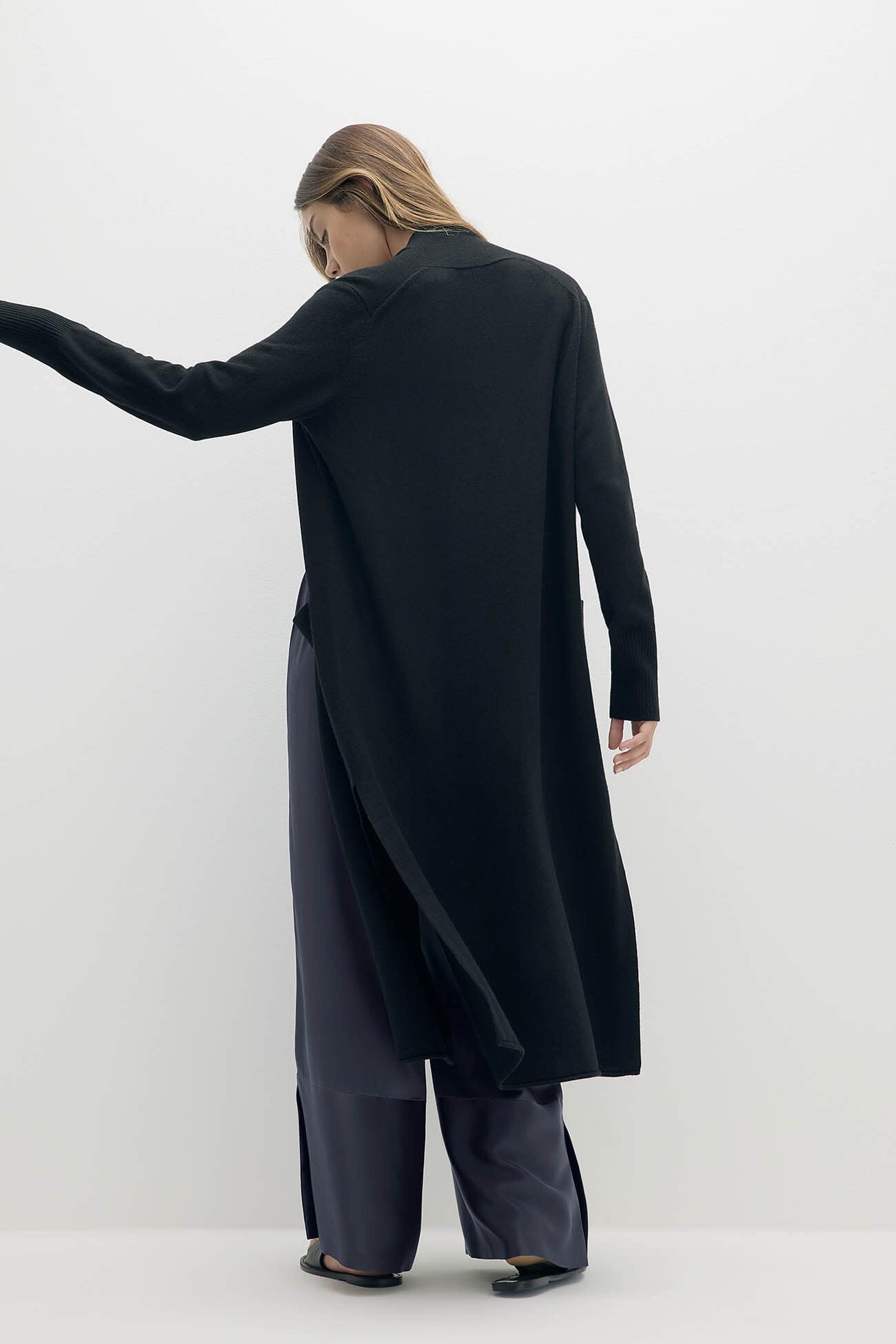CARMELA LONGLINE CASHMERE CARDIGAN