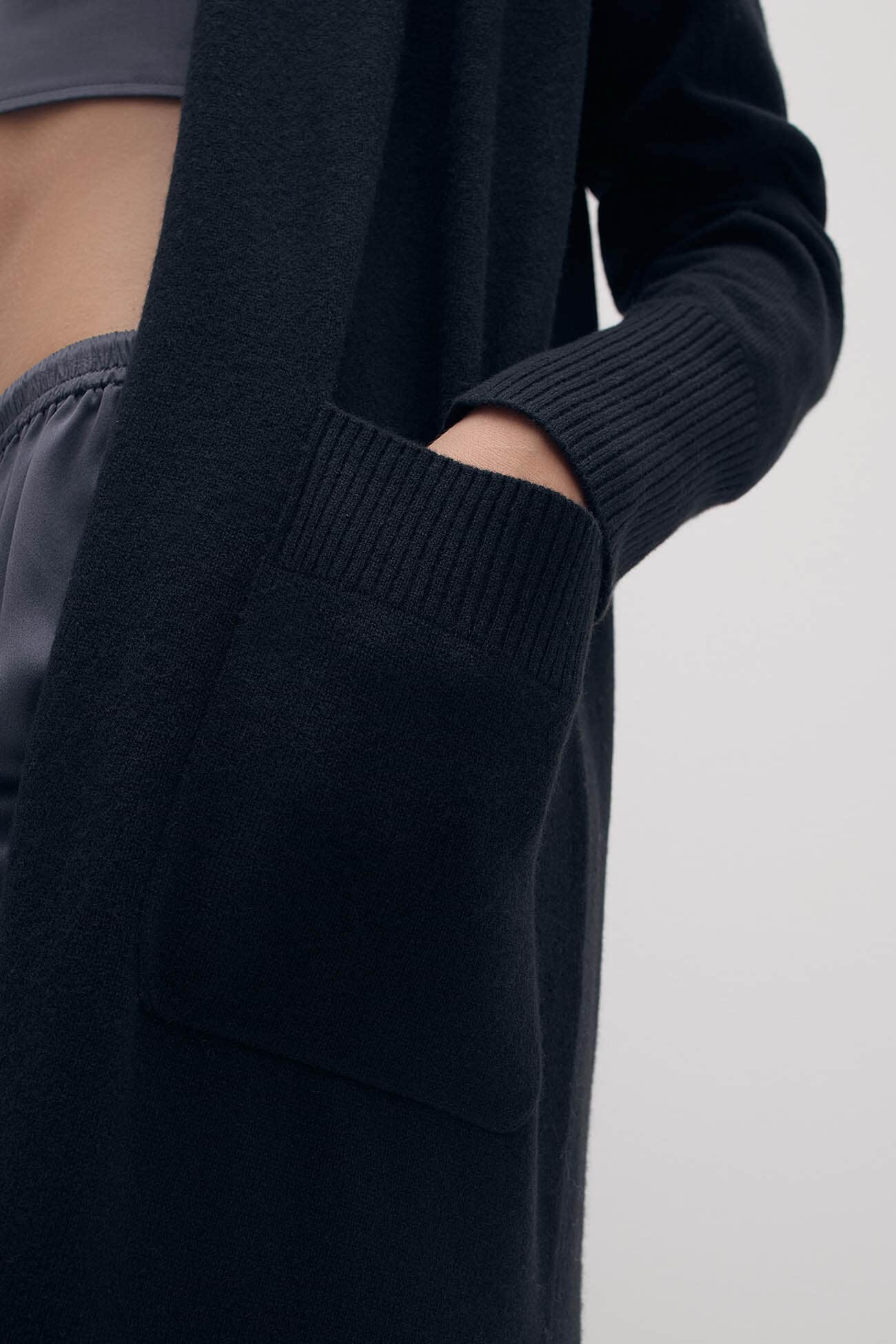 CARMELA LONGLINE CASHMERE CARDIGAN