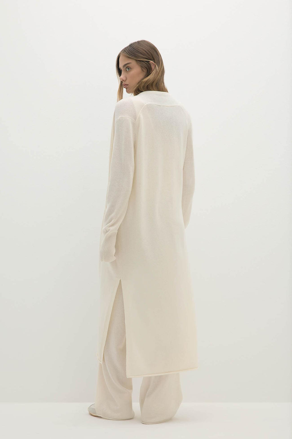 CARMELA LONGLINE CASHMERE CARDIGAN