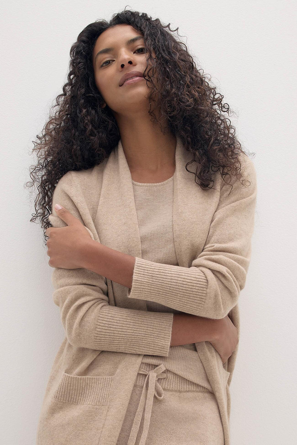CARMELA LONGLINE CASHMERE CARDIGAN