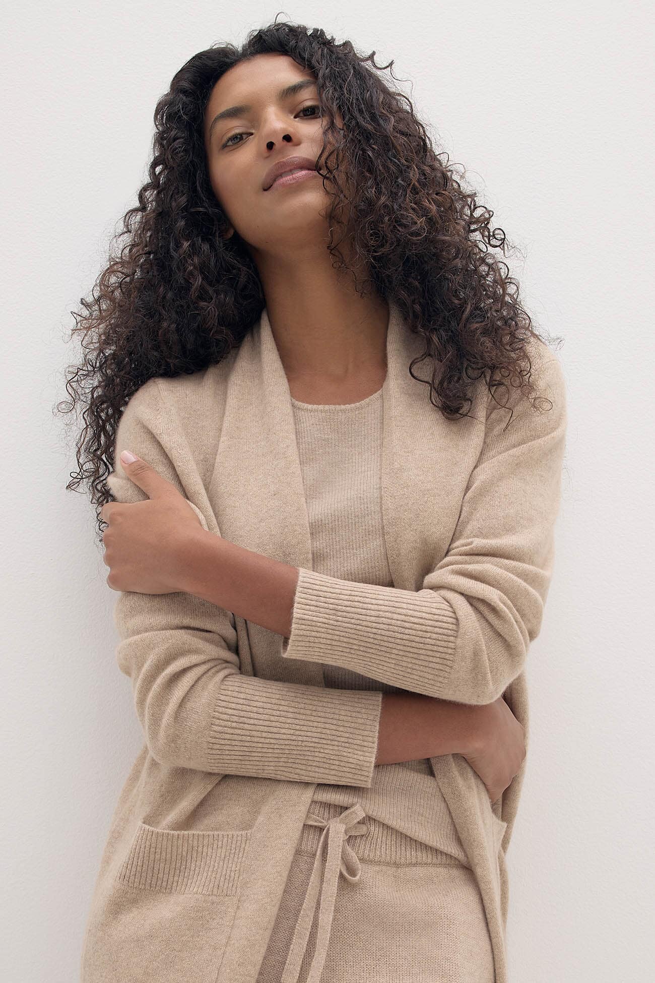 CARMELA LONGLINE CASHMERE CARDIGAN