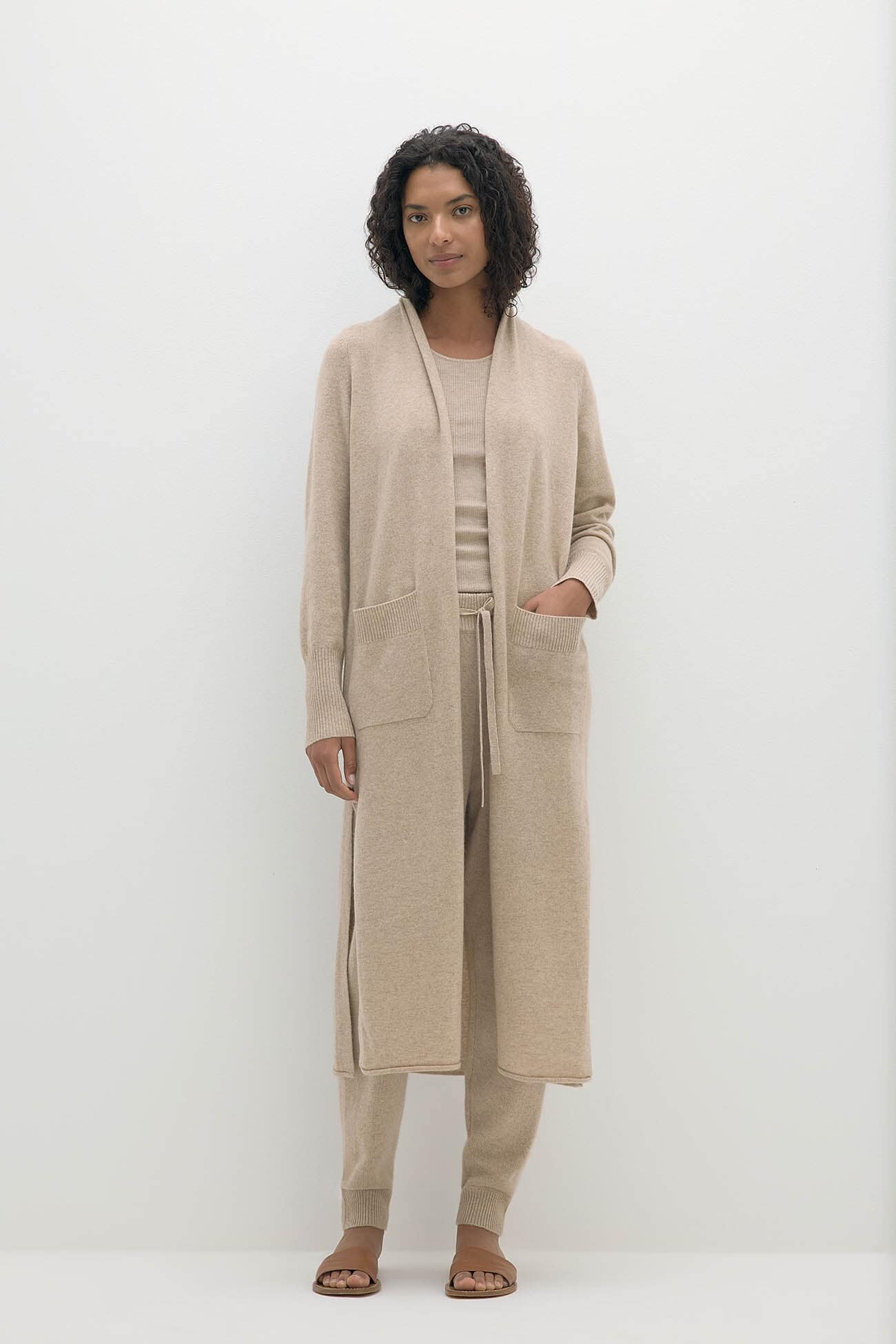 CARMELA LONGLINE CASHMERE CARDIGAN