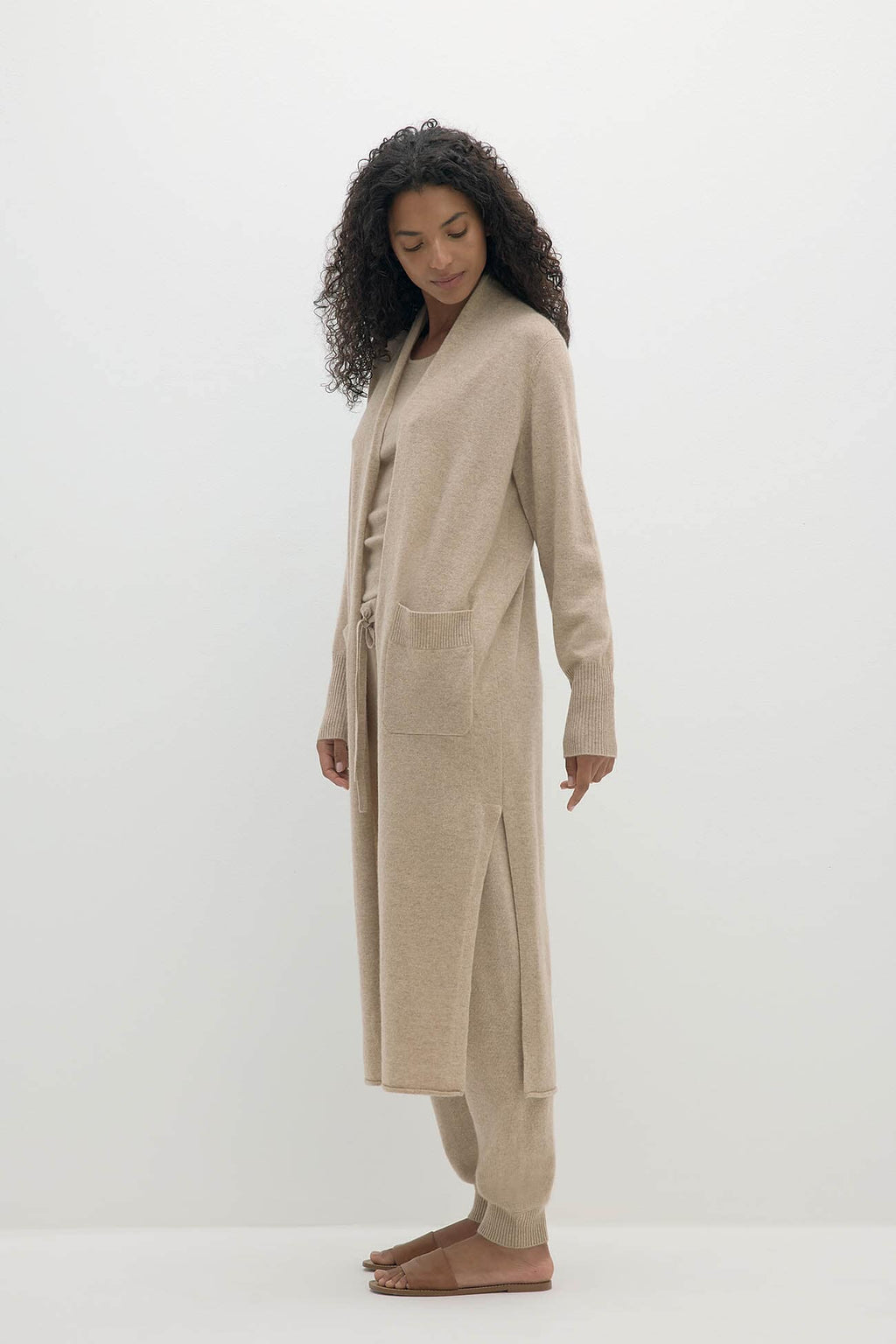CARMELA LONGLINE CASHMERE CARDIGAN