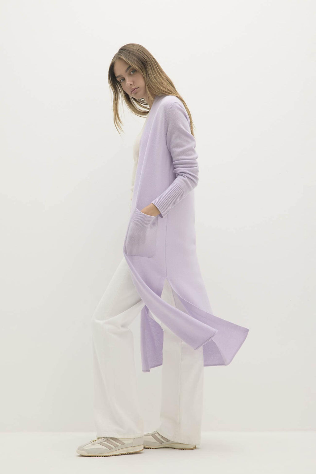 CARMELA LONGLINE CASHMERE CARDIGAN