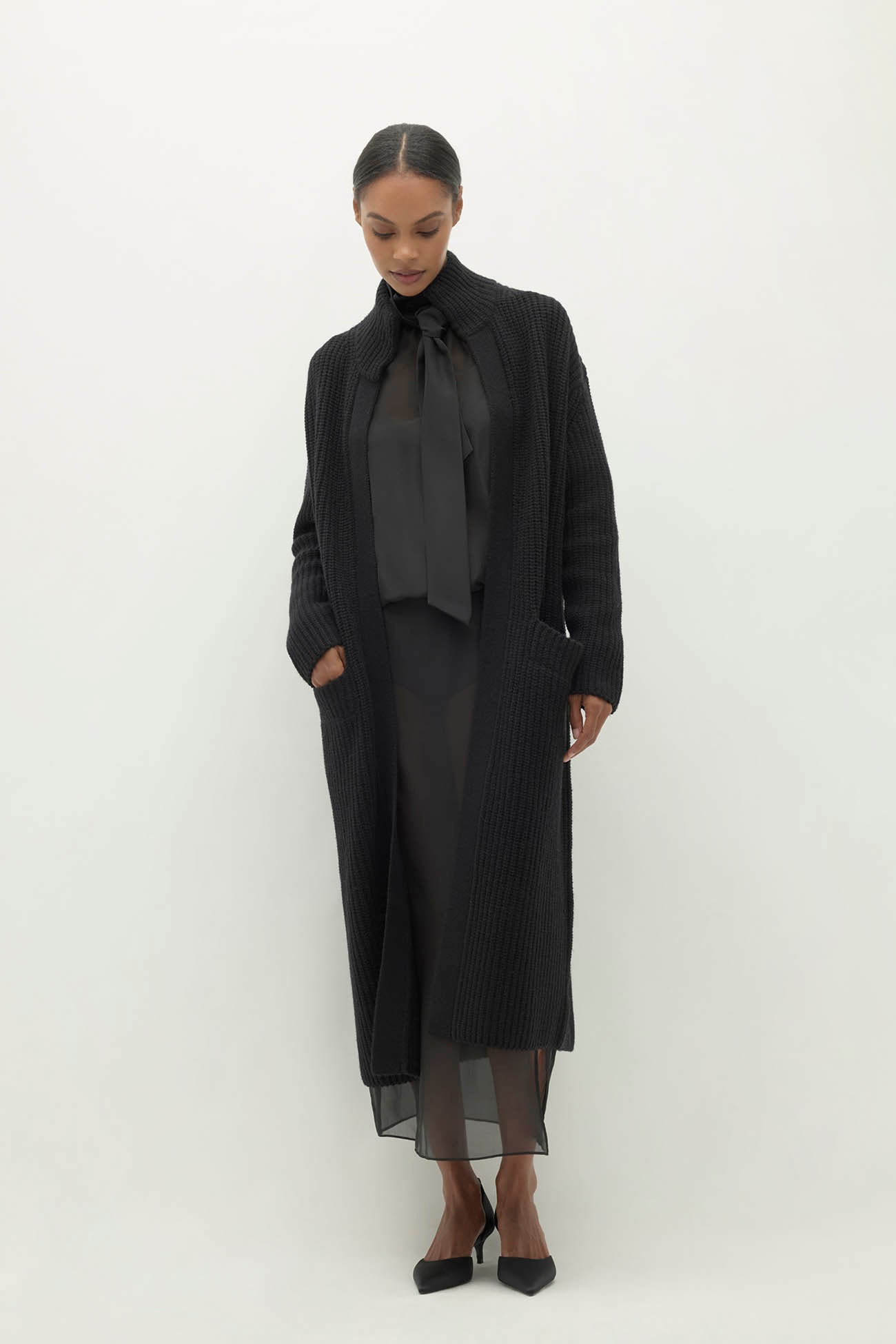 ADRIANA FISHERMAN RIB CARDIGAN