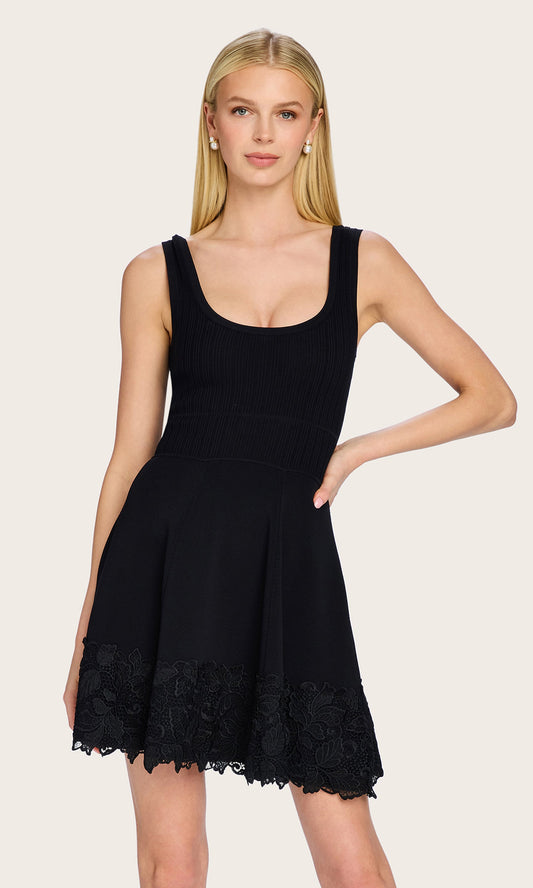 Orpheus Lace Combo Rib Dress