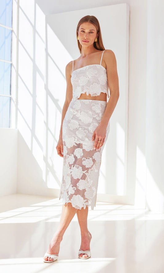 Rave Flower Mesh Skirt