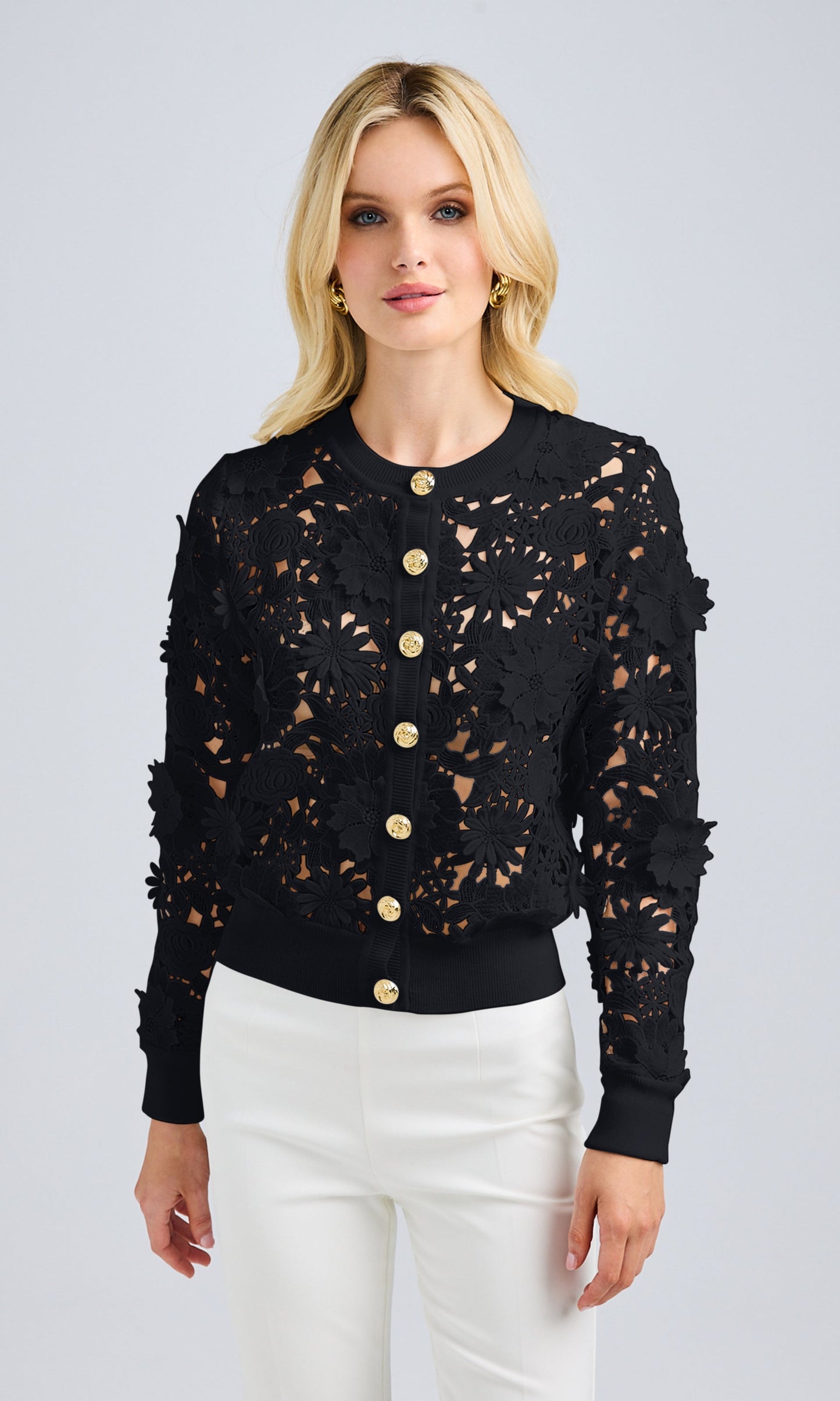 Erin 3D Lace Cardigan